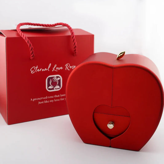 Kit especial San Valentín: Rosa eterna, collar y anillo